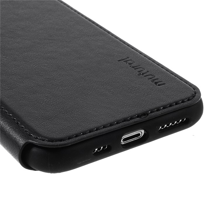 Couro Mutural PU Revestido Escudo Do Telefone De Plástico Para Iphone 11 Pro 5,8 Polegadas (de 2019) - Preto-7