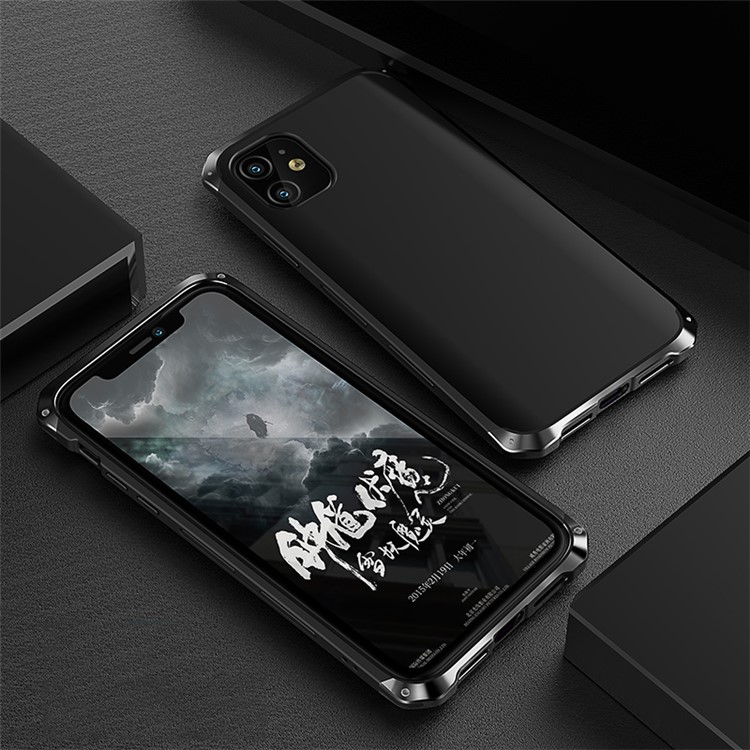 

Охранник Серия Ударопрочных Металлический Телефон Оболочка Для Iphone 11 6,1-дюймовых - Черный, iPhone 11 6.1 inch