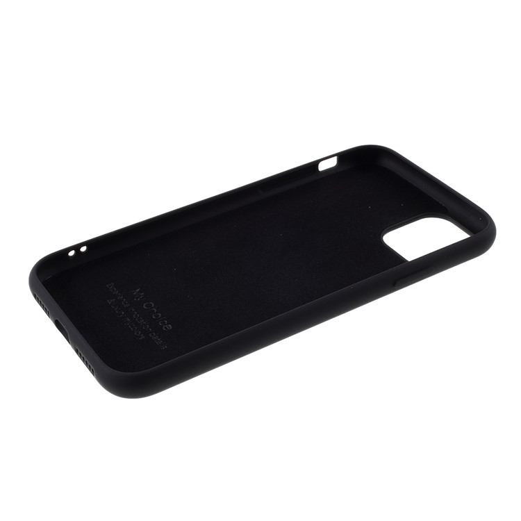 Caso Telefone Silicone Mutural Série De Cores Suaves Anti-impressão Digital Líquido Para Iphone 11 Pro 5,8 Polegadas - Preto-5