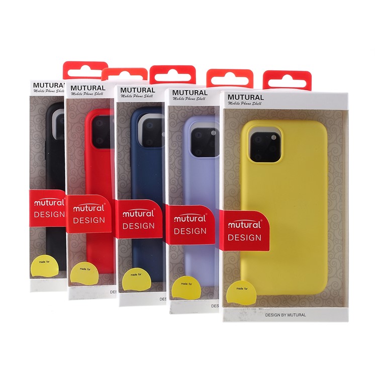 Caso Telefone Silicone Mutural Série De Cores Suaves Anti-impressão Digital Líquido Para Iphone 11 Pro 5,8 Polegadas - Preto-6