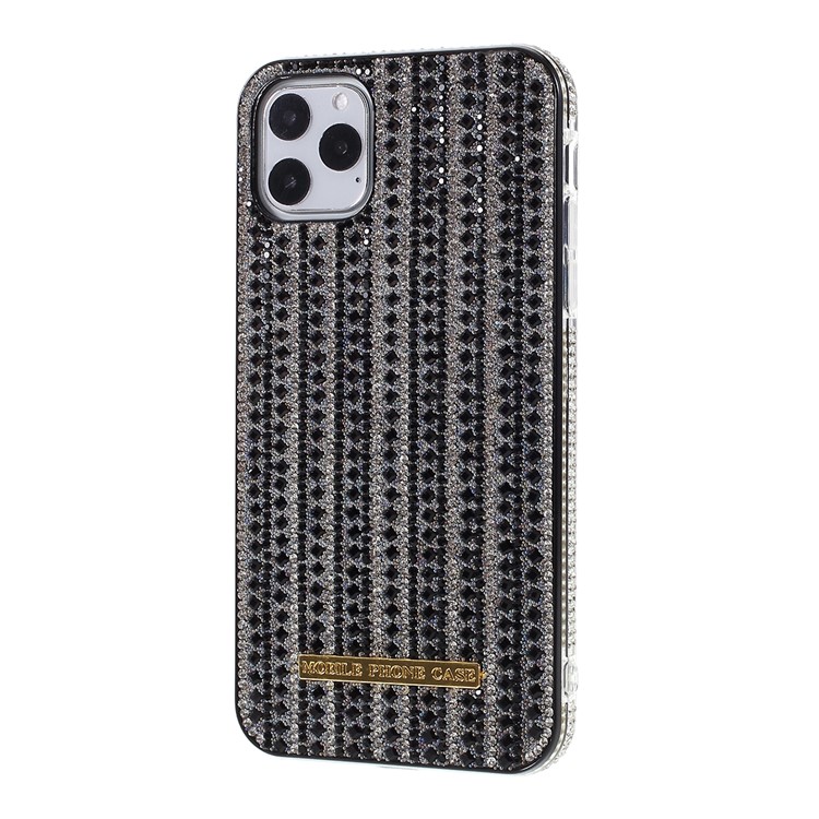 Bling Rhinestone Decor PC + TPU Phone Case for Apple iPhone 11 Pro Max 6.5-inch - Black-2