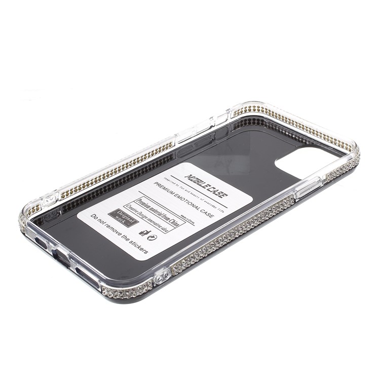 Bling Do Strass Decoração PC + Caixa Do Telefone TPU Para Apple IPhone 11 Pro Máximo De 6,5 Polegadas - Prata-5