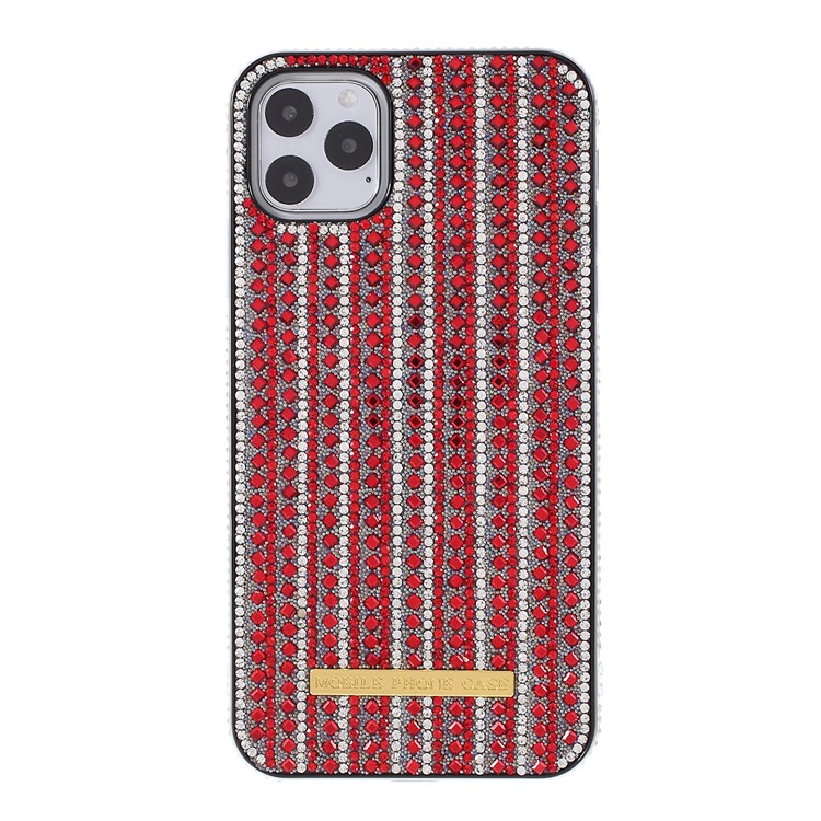 Bling Rhinestone Decor PC + TPU Phone Case for Apple iPhone 11 Pro Max 6.5-inch - Red-1