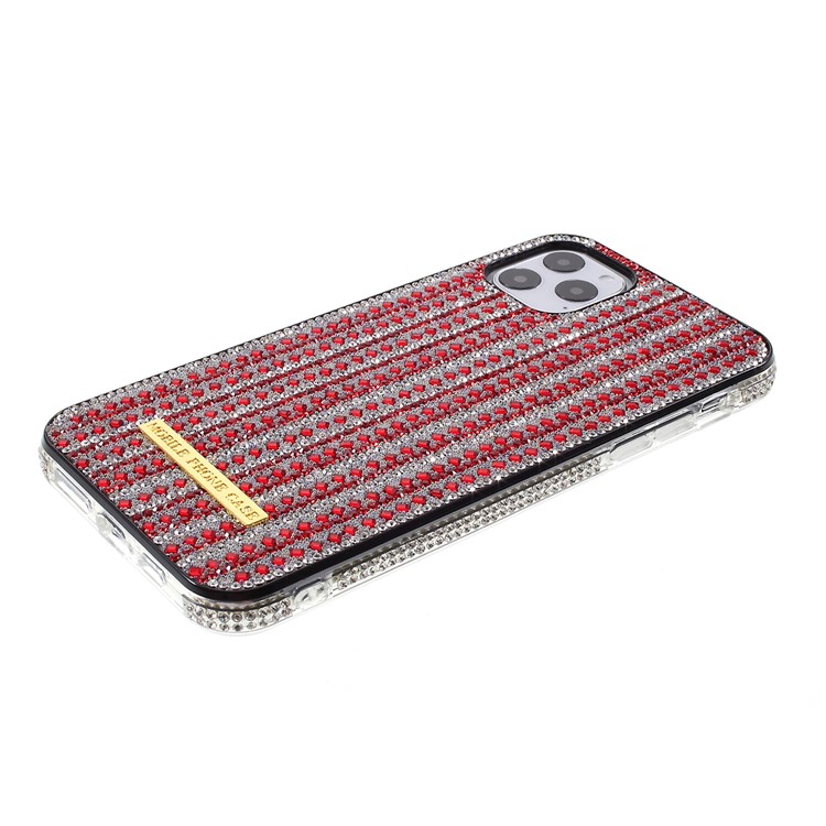 Bling Rhinestone Decor PC + TPU Phone Case for Apple iPhone 11 Pro Max 6.5-inch - Red-3