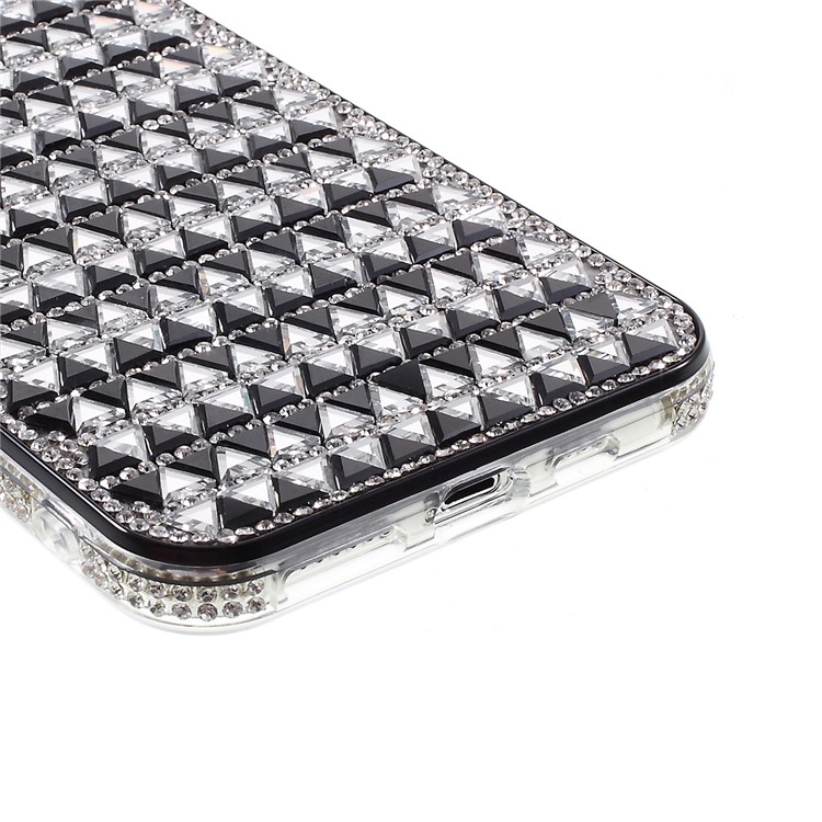 Vidrio Triángulo Caso De Cáscara De TPU Decoración Rhinestone Plástico + Para El IPhone 11 Pro 5,8 Pulgadas - Negro-7