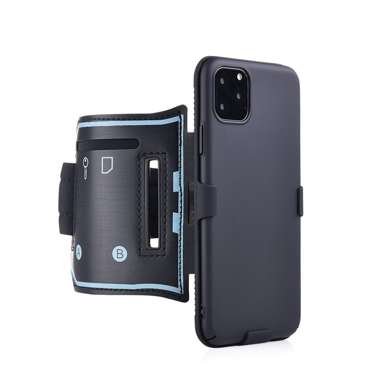 Nylon Brilhante Desporto Braçadeira Caso PC Tampa Do Telefone À Prova De Choque Com Kickstand Para Iphone 11 Pro 5,8 Polegadas (2019)-2