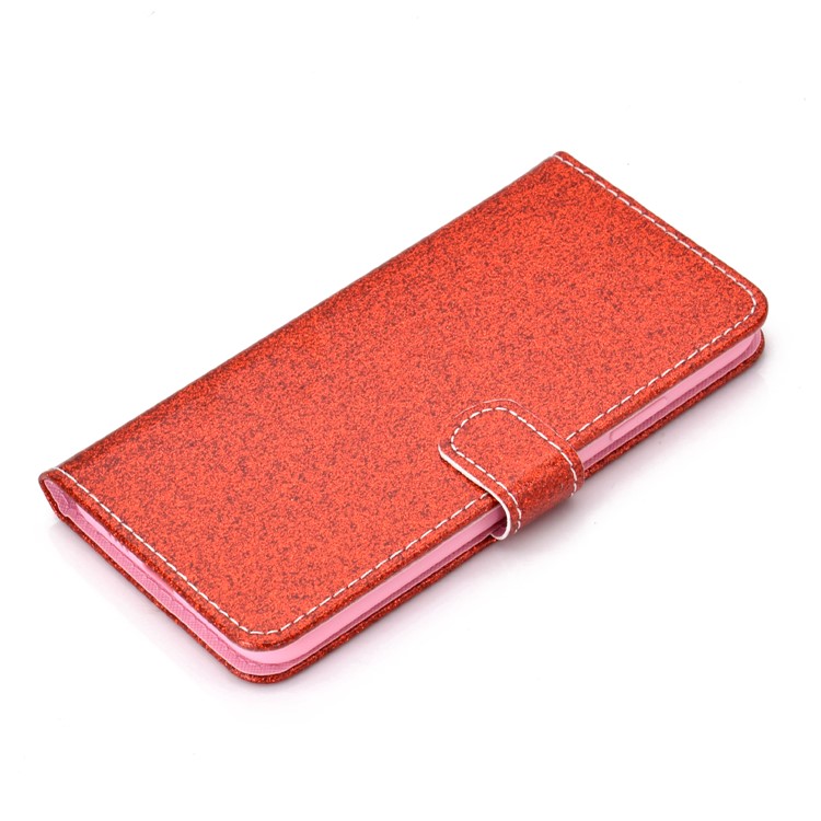 Flash Powder Leather Wallet Case for iPhone 11 Pro Max 6.5 inch - Red-6