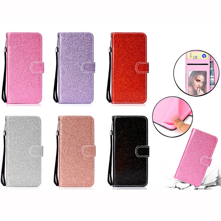 Flash De Pó Carteira De Couro Ficar Caso Para Iphone 11 6,1 Polegadas - Rosa-14