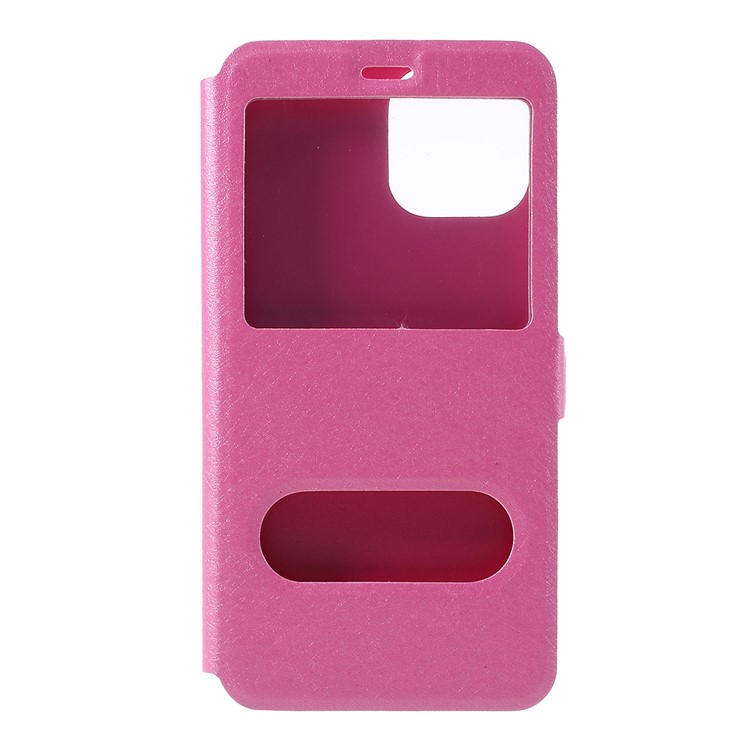 

Silk Texture View Window Leather Phone Case for Apple iPhone 11 Pro 5.8 inch - Rose, iPhone 11 Pro 5.8 inch