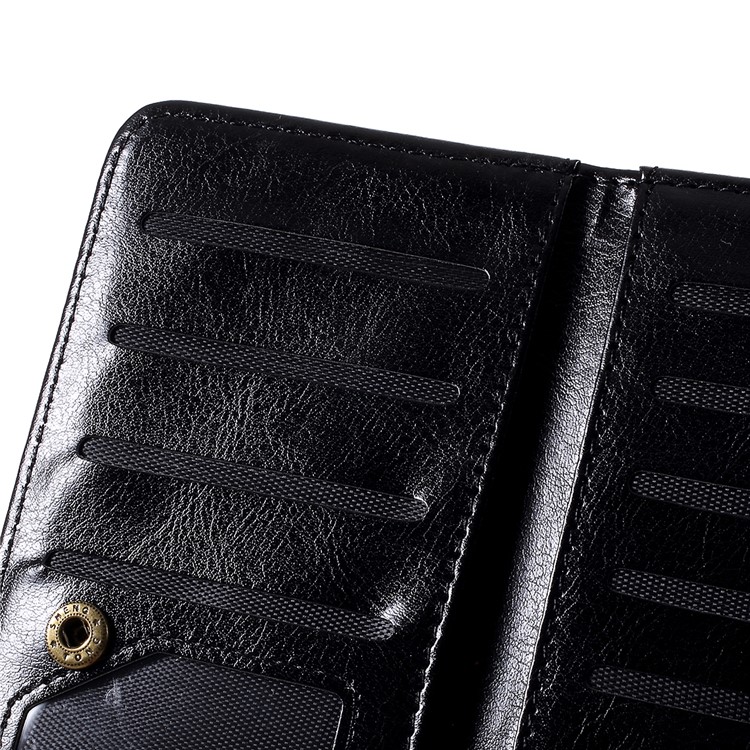 Detachable 2-in-1 Crazy Horse Wallet Leather Phone Case for Apple iPhone 11 6.1 inch - Black-5