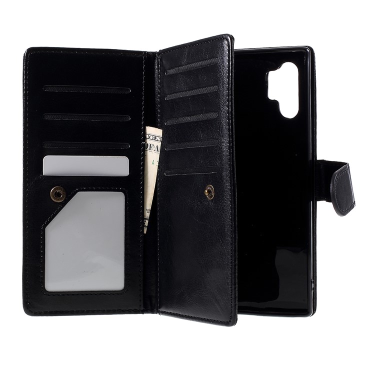 Detachable 2-in-1 Crazy Horse Flip Leather Wallet Phone Cover for Apple iPhone 11 Pro Max 6.5 inch - Black-4