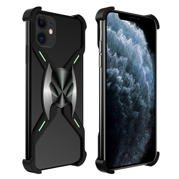Cobertura De Material De Telefone De Metal Luminosa Em Forma De X R-APENAS Para Iphone 11 6,1 Polegadas-2