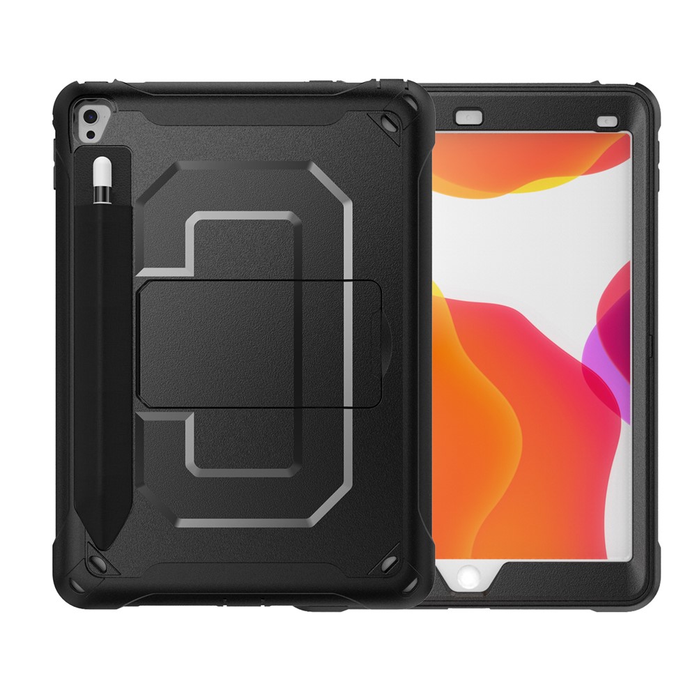 

Anti-drop Kickstand PC + TPU Case with Pen Holder for iPad Air 2/iPad Pro 9.7 inch (2016) - Black, iPad Pro 9.7 inch (2016)