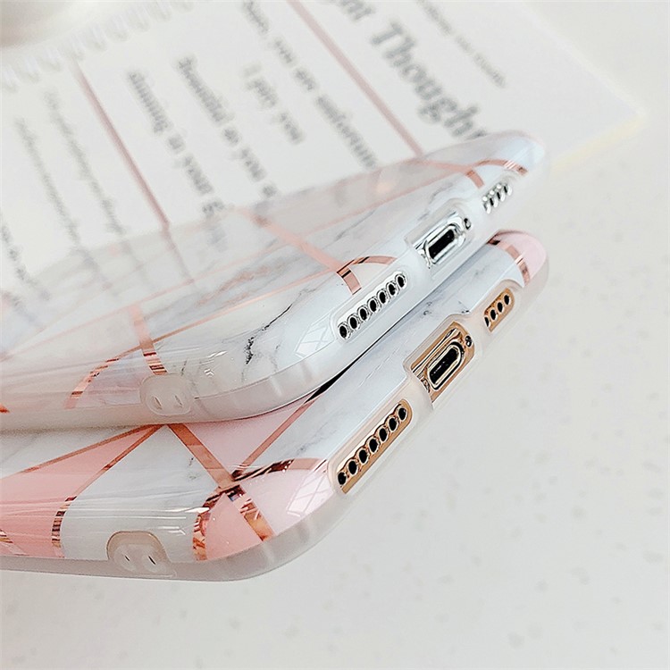 Geometric Stitching Marble Pattern IMD TPU Back Case for iPhone 11 Pro Max 6.5 inch (2019) - Style A-3