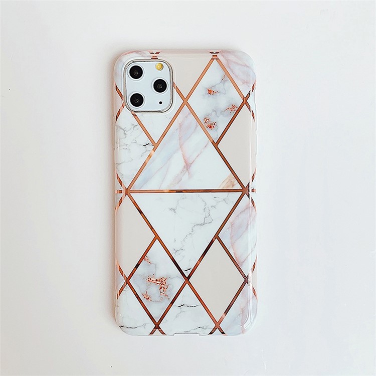 Geometric Stitching Marble Pattern IMD TPU Back Case for iPhone 11 Pro Max 6.5 inch (2019) - Style A-5