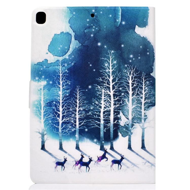 Stampa Modello Copertura Cuoio Titolare Della Carta PU Tablet Per Apple IPad 10,2 (2019) - Albero E Cervi-3