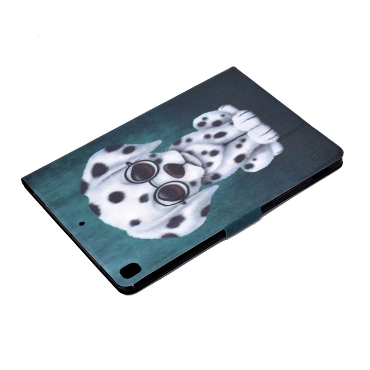 Stampa Modello Copertura Cuoio Titolare Della Carta PU Tablet Per Apple IPad 10,2 (2019) - Cane Bianco-6