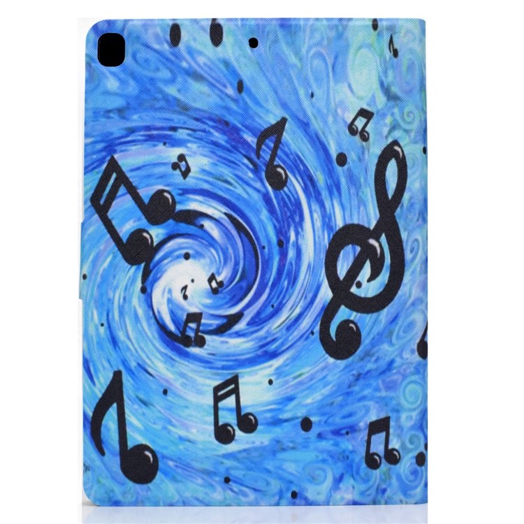 Stampa Modello Copertura Cuoio Titolare Della Carta PU Tablet Per Apple IPad 10,2 (2019) - Note Musicali-3