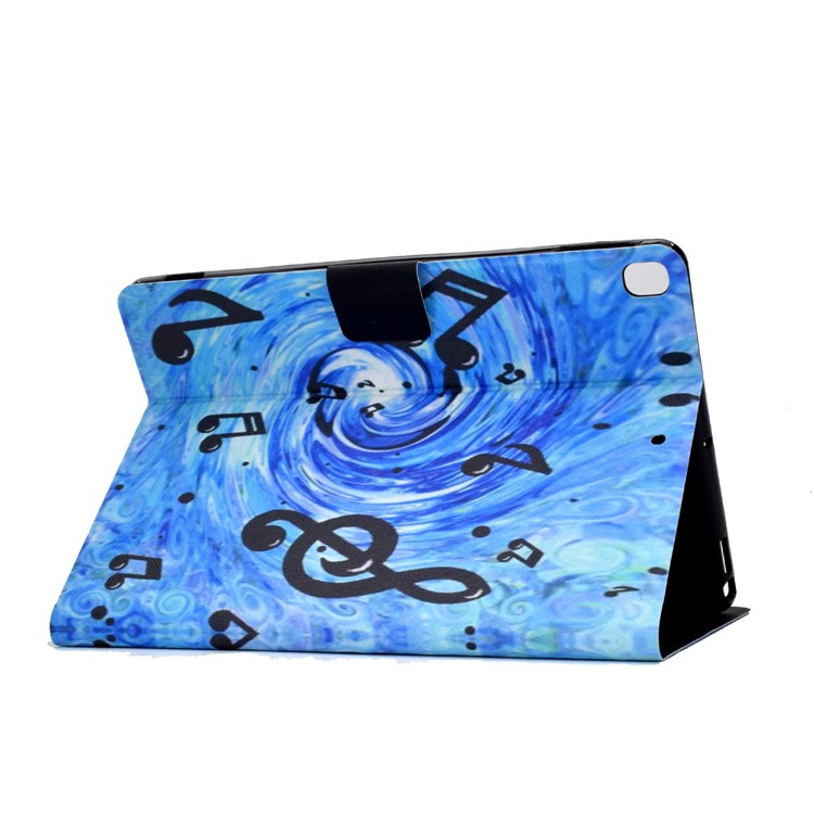 Stampa Modello Copertura Cuoio Titolare Della Carta PU Tablet Per Apple IPad 10,2 (2019) - Note Musicali-4