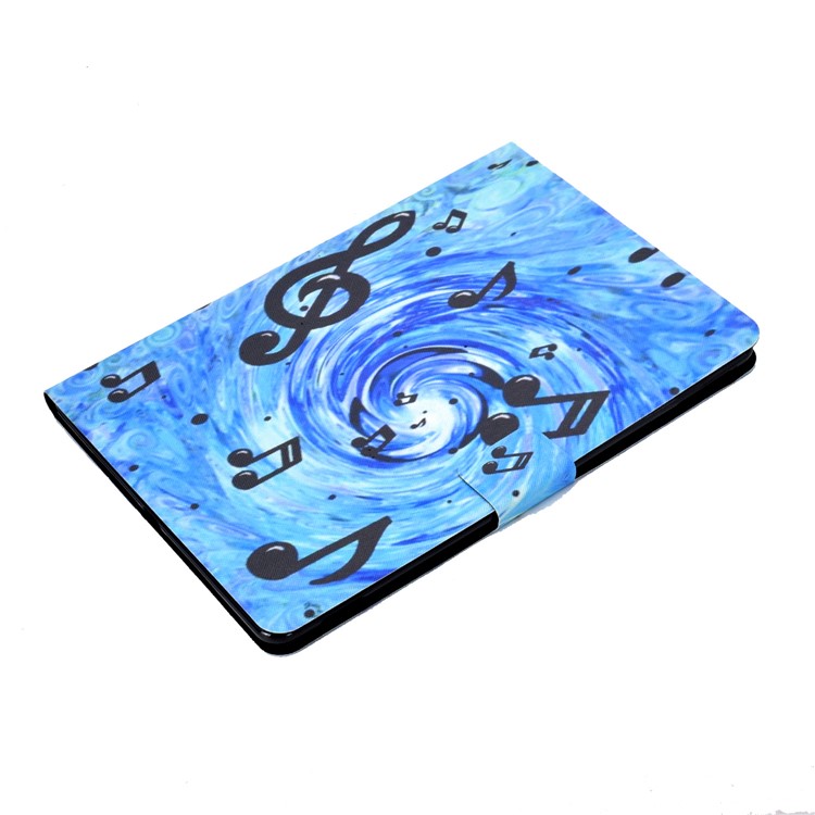 Stampa Modello Copertura Cuoio Titolare Della Carta PU Tablet Per Apple IPad 10,2 (2019) - Note Musicali-5