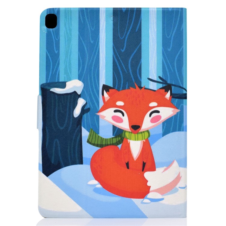 Stampa Modello Copertura Cuoio Titolare Della Carta PU Tablet Per Apple IPad 10,2 (2019) - Volpe Rossa-3