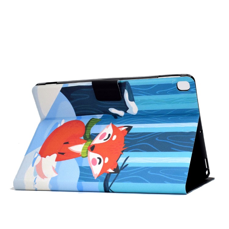 Stampa Modello Copertura Cuoio Titolare Della Carta PU Tablet Per Apple IPad 10,2 (2019) - Volpe Rossa-4