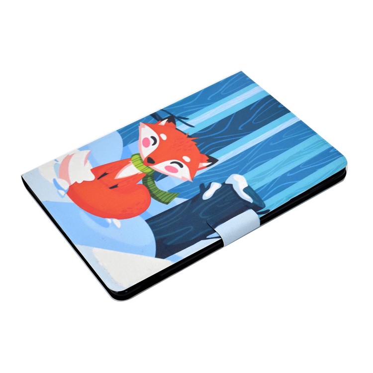 Stampa Modello Copertura Cuoio Titolare Della Carta PU Tablet Per Apple IPad 10,2 (2019) - Volpe Rossa-5