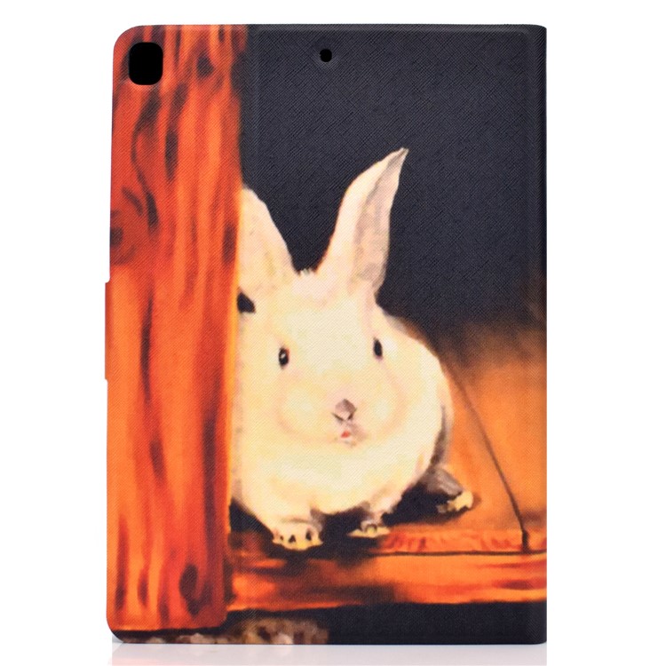 Stampa Modello Copertura Cuoio Titolare Della Carta PU Tablet Per Apple IPad 10,2 (2019) - Coniglio-3