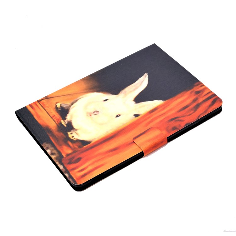 Stampa Modello Copertura Cuoio Titolare Della Carta PU Tablet Per Apple IPad 10,2 (2019) - Coniglio-5