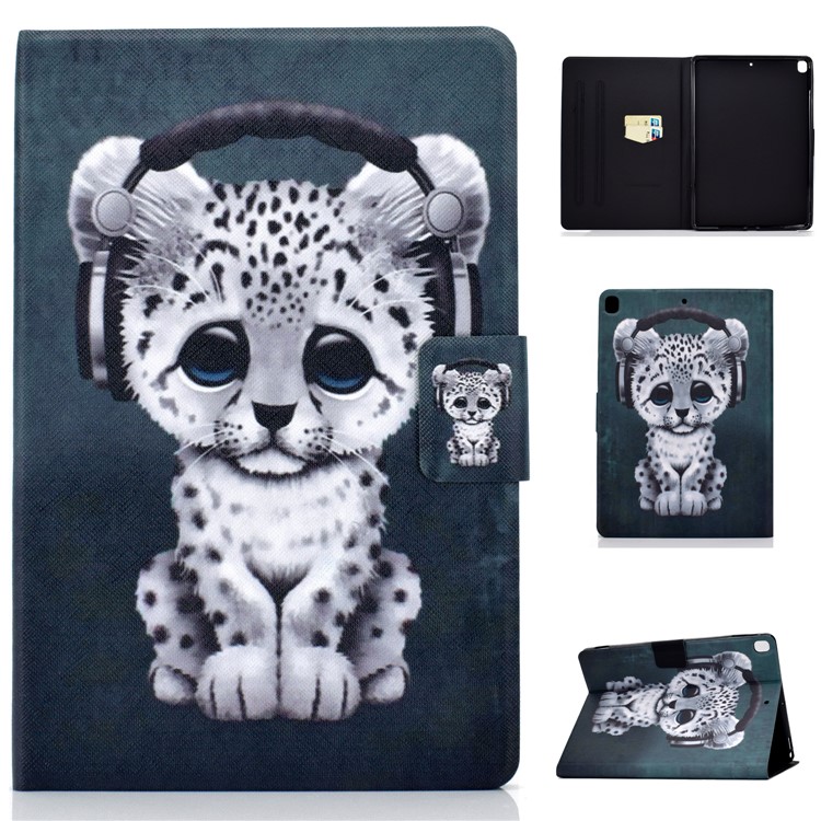 Stampa Modello Copertura Cuoio Titolare Della Carta PU Tablet Per Apple IPad 10,2 (2019) - Leopardo-1