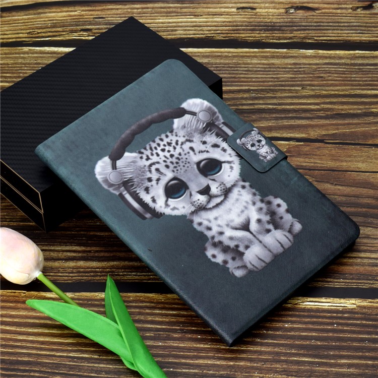 Stampa Modello Copertura Cuoio Titolare Della Carta PU Tablet Per Apple IPad 10,2 (2019) - Leopardo-8