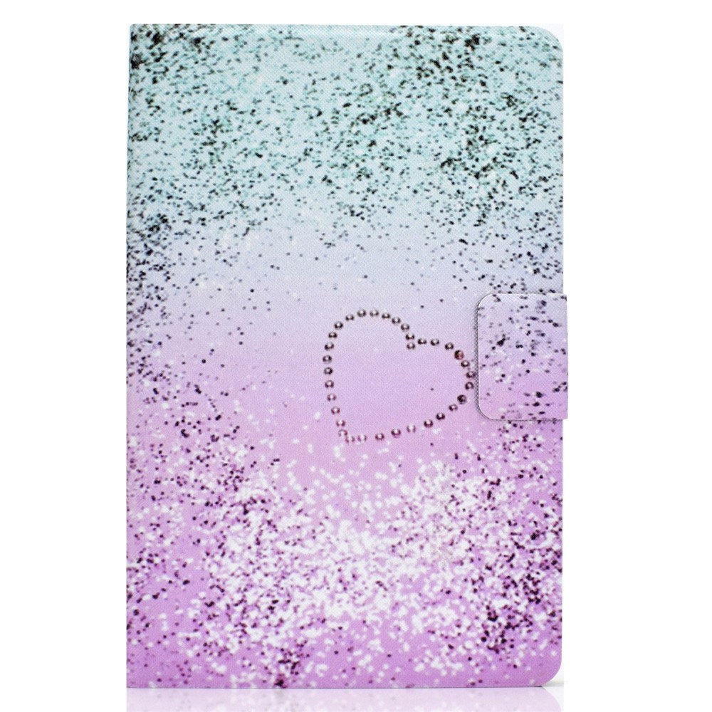 Stampa Modello Copertura Cuoio Titolare Della Carta PU Tablet Per Apple IPad 10,2 (2019) - Cuore-2