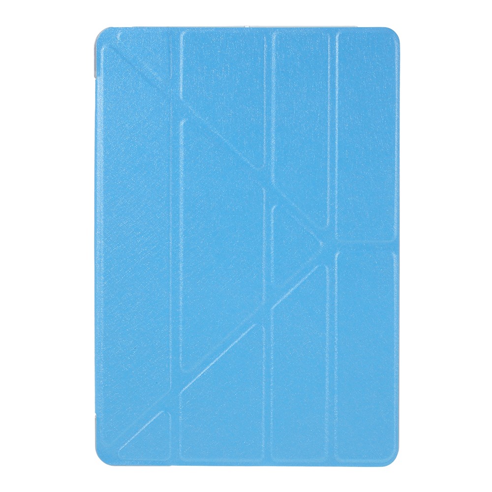 Silk Style Smart Origami Stand Leather Tablet Cover for iPad 10.2 (2021)/(2020)/(2019) - Baby Blue