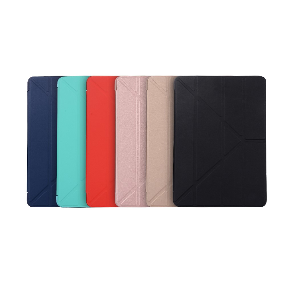 Para Capas 10,2 (2019) Deformado De Silicone + Couro Pu Caso Suporte Comprimido - Preto-8