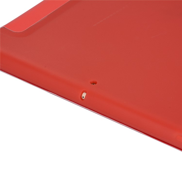 For iPad 10.2 (2019) Tri-fold Stand Silicone + Leather Tablet Cover - Red-10