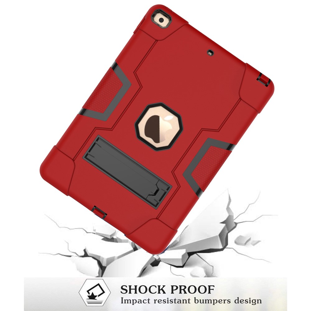 TPU Prova Di Scossa + Tablet PC Combinato Coprire Con Cavalletto Per Apple IPad 10,2 (2019) - Rosso Nero-7