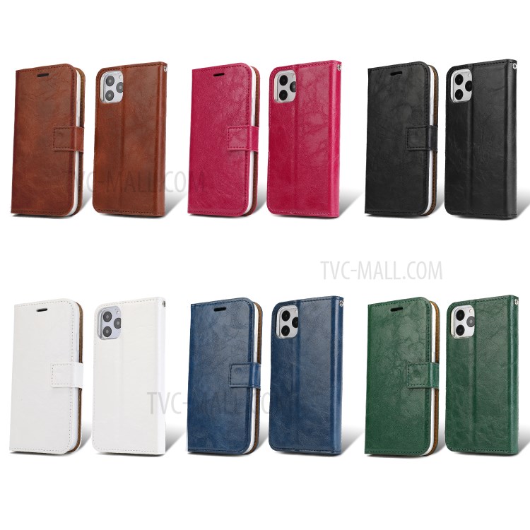 Pele Cavalo Louco Capa De Couro Original Com Pulseira Para Iphone 11 Pro 5,8 Polegadas - Preto-9