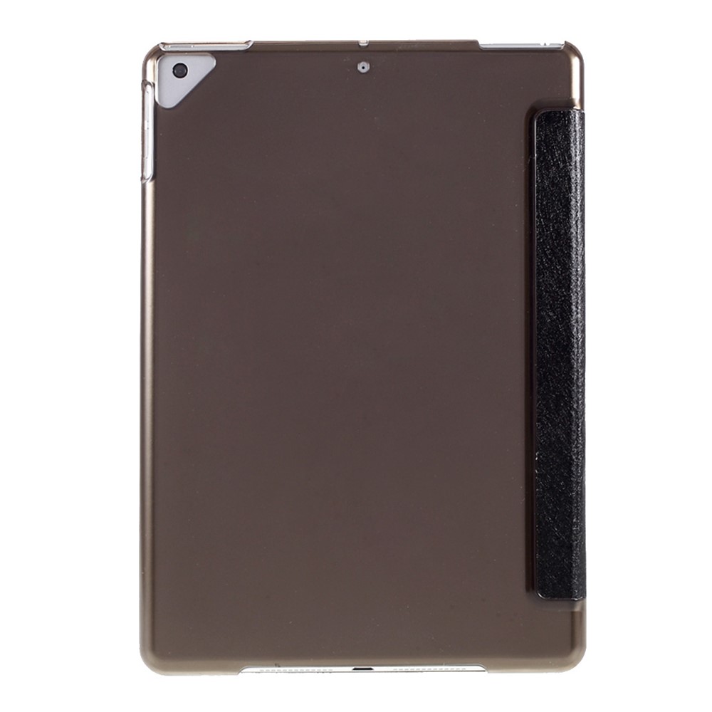 Silk Tri-fold Stand PU Leather Flip Case for iPad 10.2 (2019) - Black-3