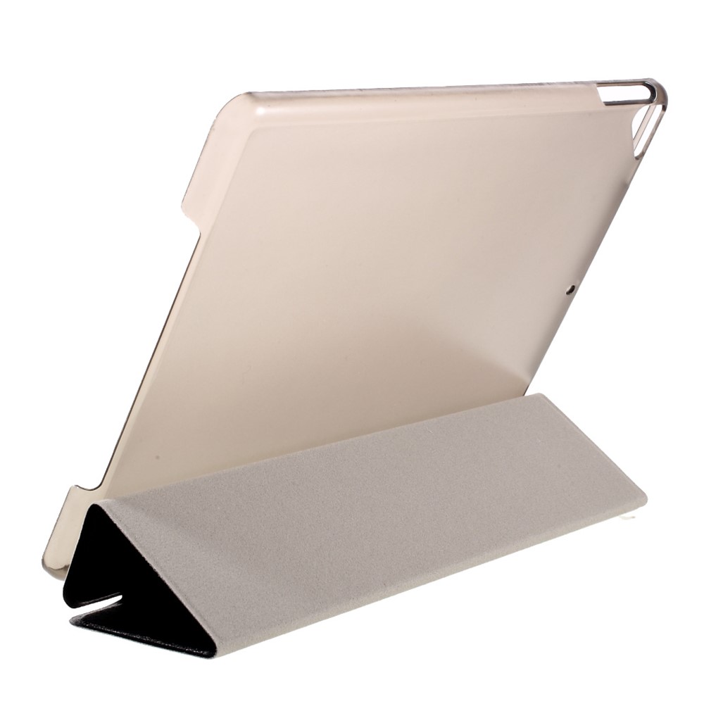 Silk Tri-fold Stand PU Leather Flip Case for iPad 10.2 (2019) - Black-8