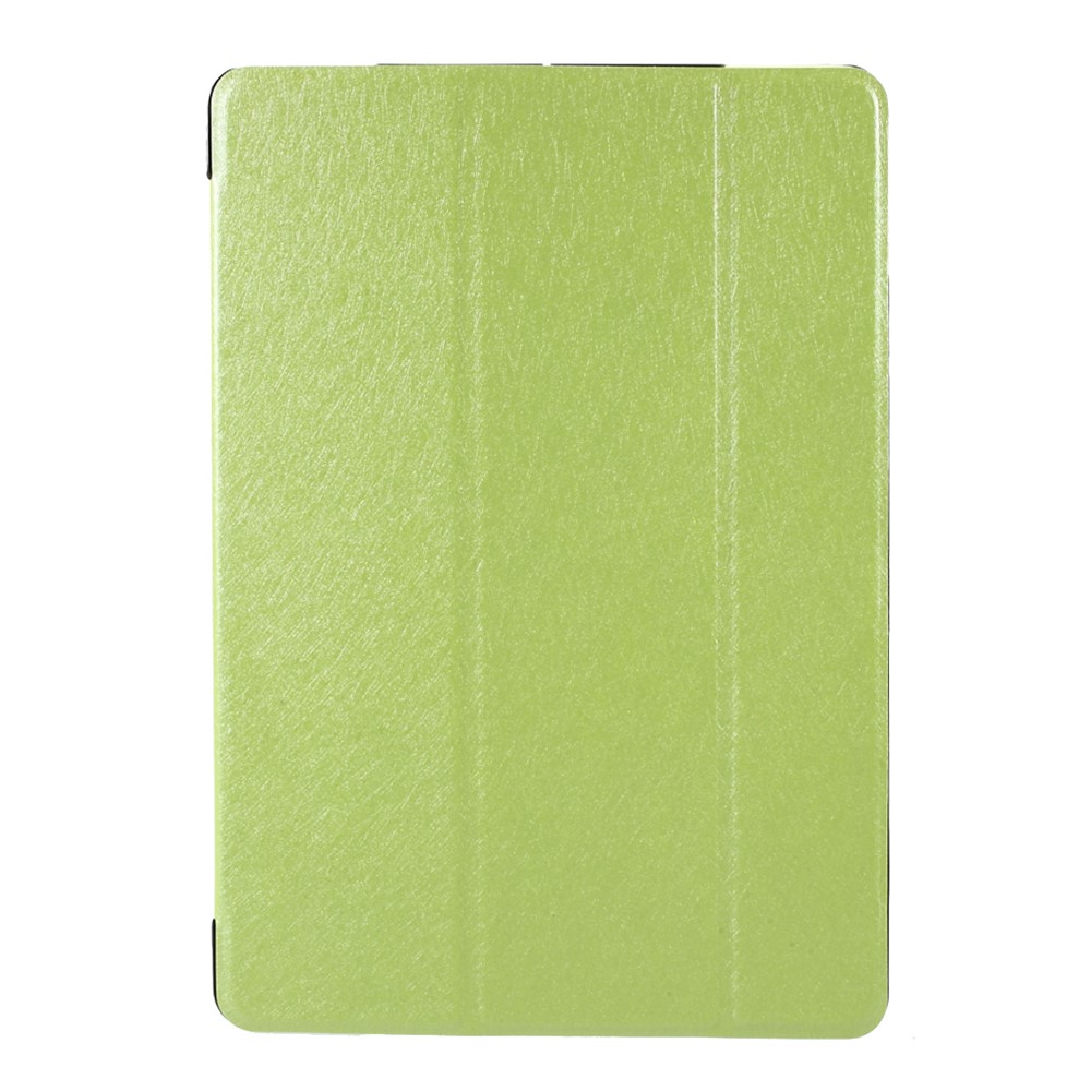 Slim Case for iPad 10.2 (2021)/(2020)/(2019) PU Leather Shockproof Tablet Cover Tri-fold Stand Protector with Silk Texture Auto Sleep/Wake Function - Green