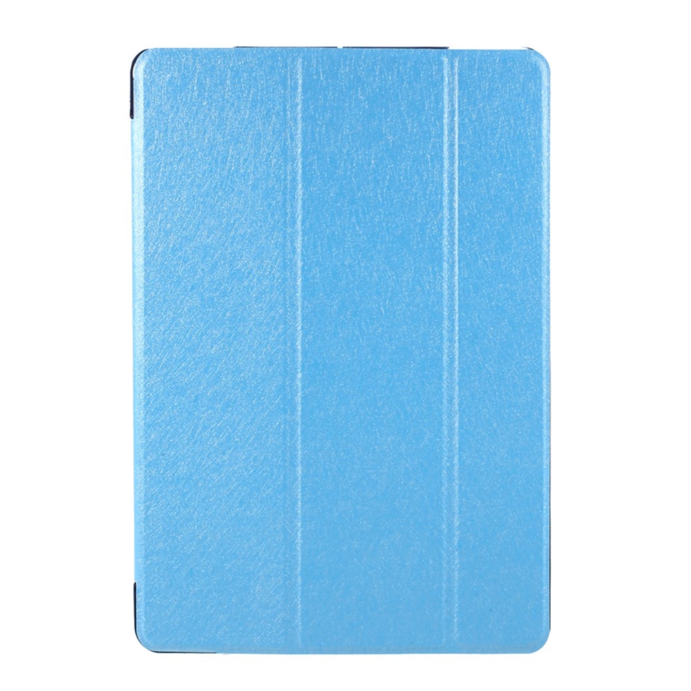 Slim Case for iPad 10.2 (2021)/(2020)/(2019) PU Leather Shockproof Tablet Cover Tri-fold Stand Protector with Silk Texture Auto Sleep/Wake Function - Baby Blue