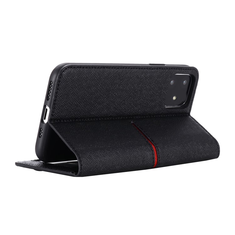 GEBEI Yaqi Series Genuine Leather Flip Wallet Phone Cover for iPhone 11 6.1 inch (2019) - Black-6