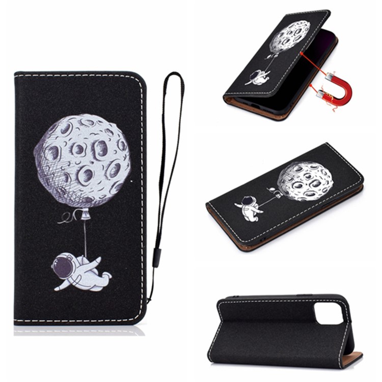 

Pattern Printing PU Leather TPU Phone Stand Cover for iPhone 11 Pro Max 6.5 inch (2019) - Spaceman, iPhone 11 Pro Max 6.5 inch