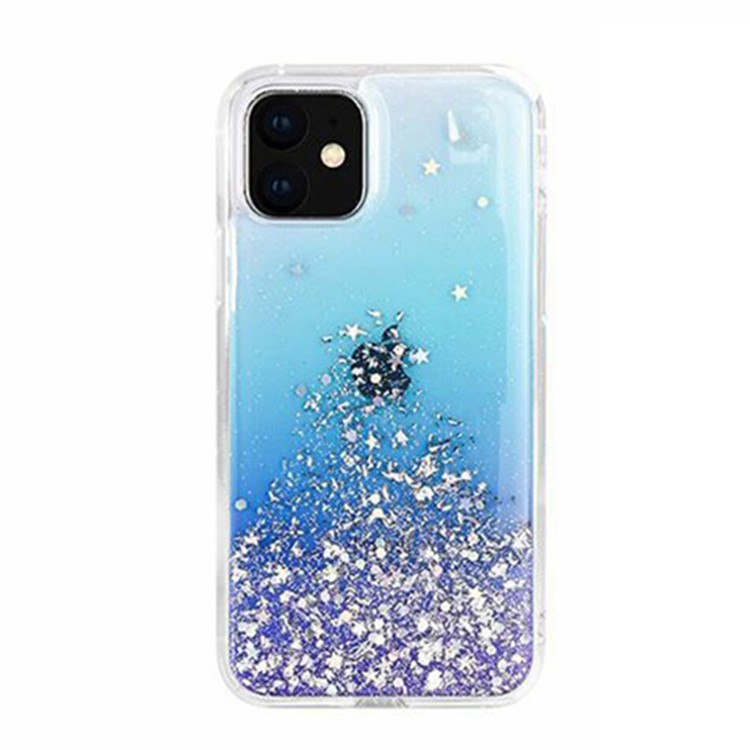 

Блеск Блестка Инкрустированного Стиль ТП Телефон Корпус Для Iphone 11 Про 5,8-дюймовых - Фиолетовый / Синий, iPhone 11 Pro 5.8 inch