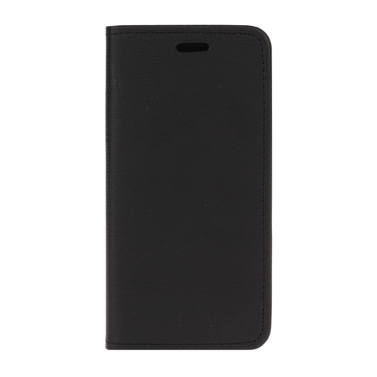 

Wood Skin Auto-absorbed PU Leather Stand Phone Case for iPhone 11 6.1-inch - Black, iPhone 11 6.1 inch