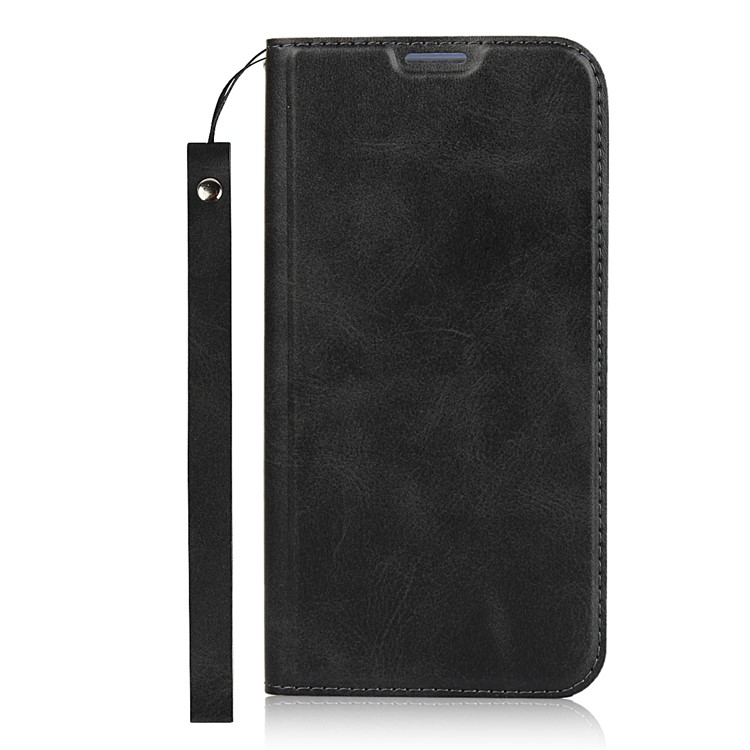 Basamento Del Cuoio Caso Con Slot Per Schede Per IPhone 11 Pro 5,8 Pollici - Nero-2