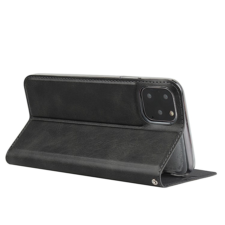 Basamento Del Cuoio Caso Con Slot Per Schede Per IPhone 11 Pro 5,8 Pollici - Nero-6