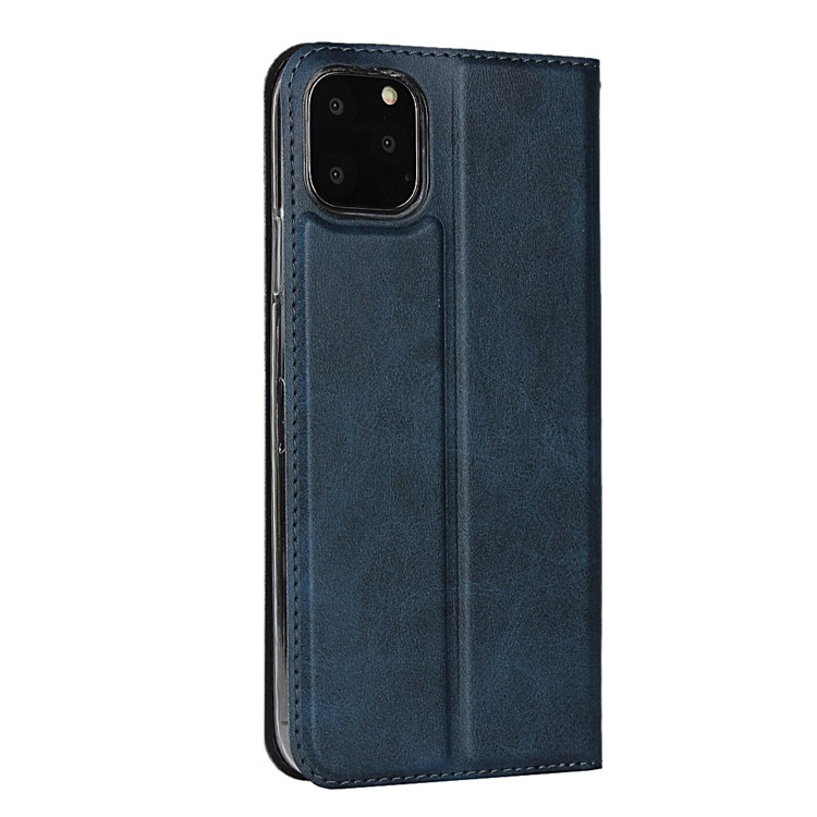 Couro Ficar Caso Com Slot Para Cartão De Iphone 11 Pro 5,8 Polegadas - Azul-4