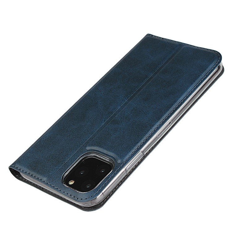 Couro Ficar Caso Com Slot Para Cartão De Iphone 11 Pro 5,8 Polegadas - Azul-6