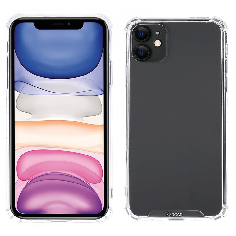 ROAR Amour Air Cushion Shock-resistant HD Clear Acrylic+TPU Phone Case for iPhone 11 6.1-inch-1